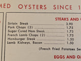 1948 Harvey's Famous Restaurant Sea Food Game Steaks Chops Washington DC Menu
