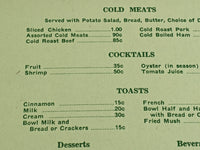 1948 Adams Cafe Restaurant Columbus Nebraska Just Wonderful Food Vintage Menu