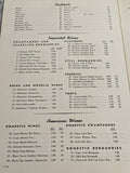 1949 Wisconsin Club Restaurant & Golf Resort Milwaukee Wisconsin Vintage Menu