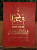 1970 The Lamb's Inn Restaurant Lake City Tennessee Vintage Menu Interstate 75