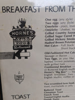 1960's Horne's Motor Lodge Restaurant Original Vintage Menu