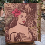 1950's The Lanai Restaurant San Mateo California Polynesian Tiki Girl Huge Menu