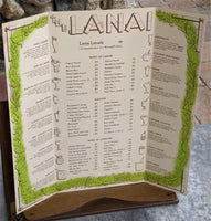 1950's The Lanai Restaurant San Mateo California Polynesian Tiki Drinks Menu