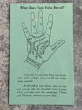 1950's The Lanai San Mateo California Bernard Magician Palmist Tarot Table Card