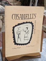 1960's Cusanelli's Restaurant Italian Pizza 705 Lemay St. Louis Missouri Menu