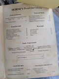 1975 Horne's Restaurant Vintage Breakfast Menu