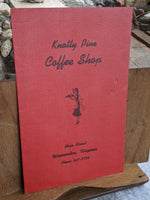1960's Knotty Pine Coffee Shop Main St. Warrenton Virginia Vintage Menu