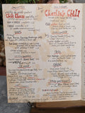 1974 Charlie's Chili Restaurant Costa Mesa California Menu Jac Tabor Art