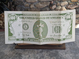 1963 Cattleman's Steakhouse Garden Grove California Folded $100 Bill Menu