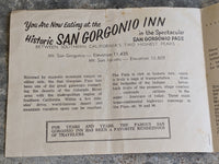 1960's Menu Brochure San Gorgonio Inn Historic Pass Banning California Beauvell