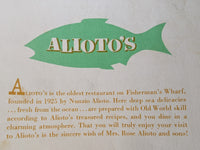 1950's Alioto's Seafood Restaurant San Francisco California Genie Big Fish Menu