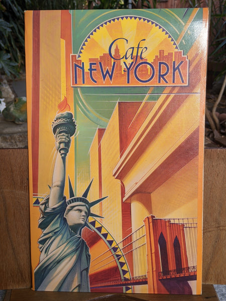 1993 New York Hilton & Towers Cafe New York Restaurant Vintage Menu