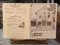 1980's Hobnob Corner Restaurant & Soda Fountain Nashville Indiana Vintage Menu