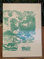 Le Rivage On The Water Front Restaurant Vintage Laminated Menu Mystery Location