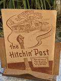 1946 The Hitchin' Post Restaurant Menu Austin Texas WW2 War Rationing Statement