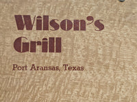 1940's Wilson's Grill Original Restaurant Menu Port Aransas Texas Woody Ousley