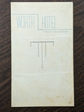 1949 Worth Hotel Vintage Restaurant Menu Fort Worth Texas