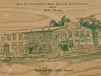 1940's Old Seville Restaurant & Gift Shop Menu Austin Texas Fred & Ina Leser