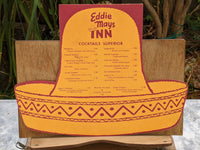Eddie Mays Inn Restaurant Original Sombrero Menu Oregon Washington Nevada Calif.