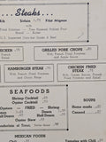 1949 Carson's Restaurant Menu Lot Breakfast Lunch Dinner San Marcos Texas