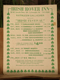 1985 The Irish Rover Inn Irish Festival Menu Program Penndel Pennsylvania