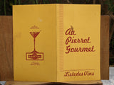 Au Pierrot Gourmet Restaurant Menu Liste Des Vins Wine List