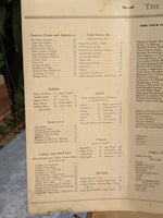 1930's 1940's The Mountain Laurel Restaurant Menu Thompsonville Connecticut