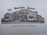 1930's 1940's The Mountain Laurel Restaurant Menu Thompsonville Connecticut