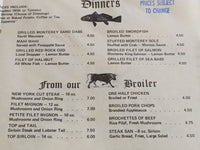 1970's Beaudin's Jolly Rogue Pirate Cover Dinner Menu Monterey California