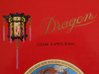 1950's Dragon Chinese American Restaurant Dinner Menu Cedar Rapids Iowa