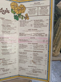 1981 CINDY's Restaurant Large Laminated Tri-Fold Menu