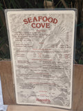 1979 Harrah's Lake Tahoe Seafood Cove Menu Stateline Nevada Snoopy Salad $5.50