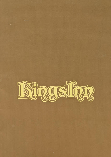 1972 Kings Inn Vintage Menu Shamrock Texas