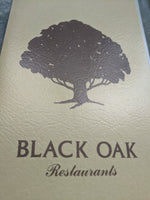 Black Oak Restaurant Laminated Breakfast Menu Paso Robles Vacaville California