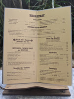 Black Oak Restaurant Laminated Breakfast Menu Paso Robles Vacaville California
