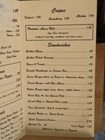 Vintage Menu Tail N Ale Restaurant Okoboji & Sioux City Iowa Tina Tail Cover