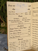 Vintage Menu Tail N Ale Restaurant Okoboji & Sioux City Iowa Tina Tail Cover