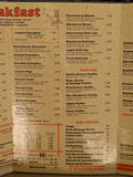 1970's Laminated Tri-Fold Menu Chalet Restaurant Oregon Jim Gulick Myrna Gulick