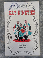 1970's Large Dinner Menu Al Klass Gay Nineties Clayton House Davenport Iowa