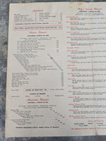 1966 Large Menu Moy's Chinese Restaurant Fort Lauderdale Hollywood Florida