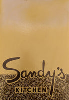 1980's Laminated Menu Sandy's Kitchen Restaurant Stanford California