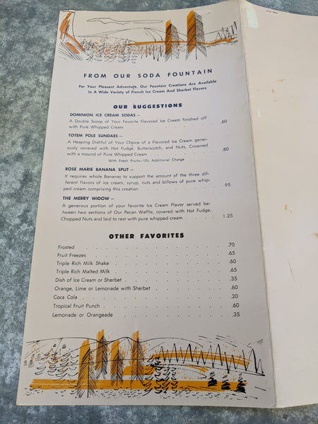 1964 Menu Dominion Coffee House Restaurant Miami Beach Florida ...