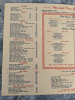 1963 Menu Universal Cafe Chinatown Chinese Restaurant San Francisco California