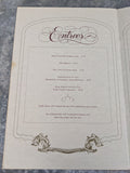 1980's Menu Sazerac Restaurant Fairmont Hotel New Orleans Louisiana