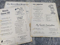 1970's Menu Max's Son Restaurant Daly City California