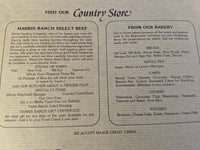1982 Harris Ranch Restaurant Menu Coalinga California