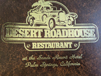 1980's Desert Roadhouse Menu Sands Resort Hotel Palm Springs California