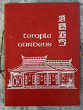 Temple Gardens Chinese Mandarin Restaurant Vintage Menu Mystery Location