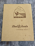 1980's Pear Williams Restaurant Lunch Menu Menlo Park California