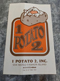 Vintage Menu 1 Potato 2 Restaurant San Mateo Fashion Island Center California